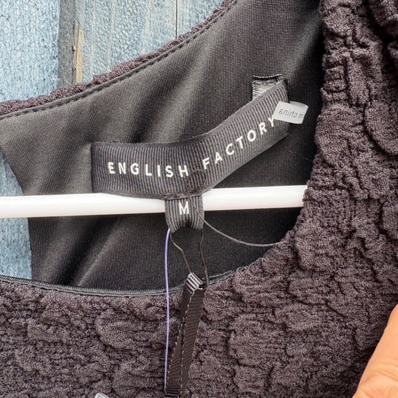 ANTHROPOLOGIE- NWT BLACK ENGLISH FACTORY DRESS- SIZE MEDIUM - Picture 6 of 10